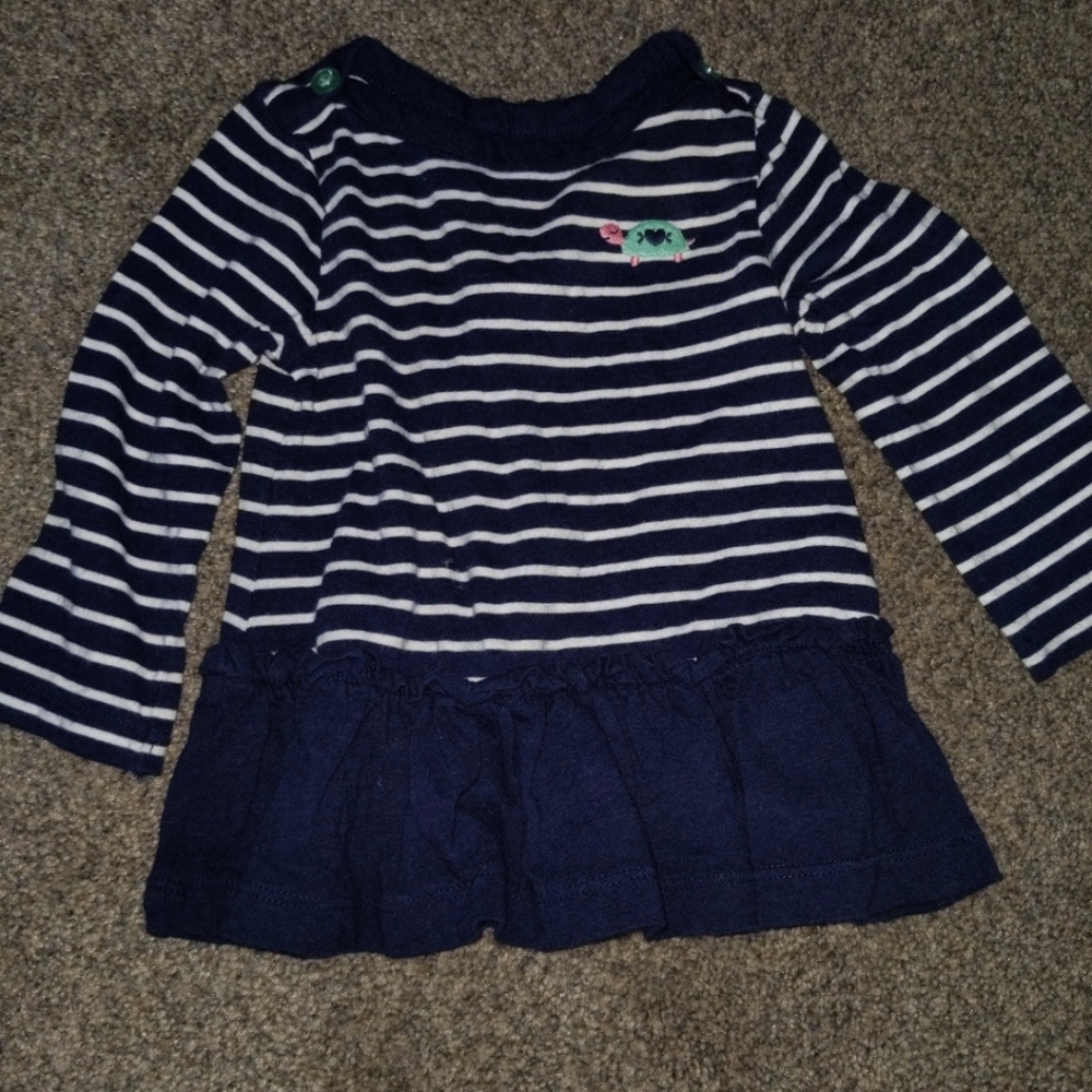 Just One You by Carter's - Size 9M - Navy and white striped - long sleeve